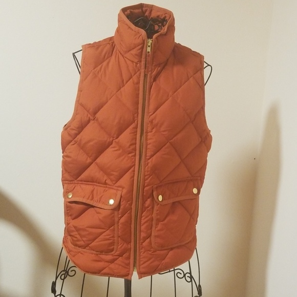 J. Crew Jackets & Blazers - J Crew orange Vest Jacket size XXS